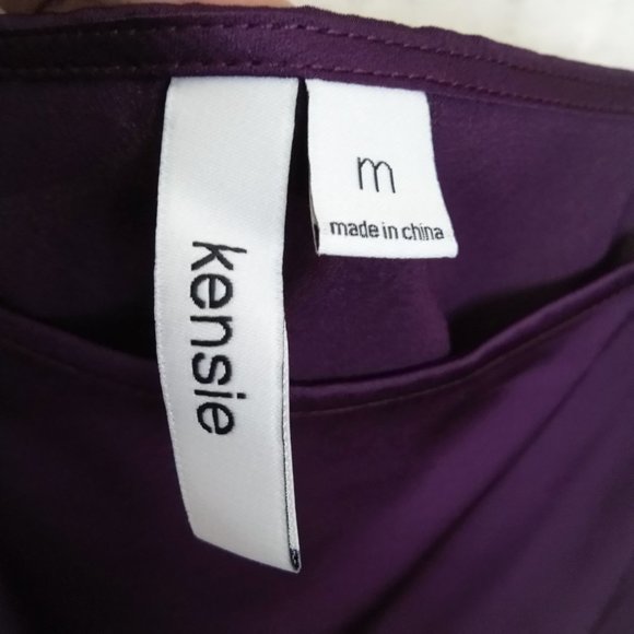 Kensie Plum Satin Mini Slip Sleeveless Dress M - Picture 5 of 7